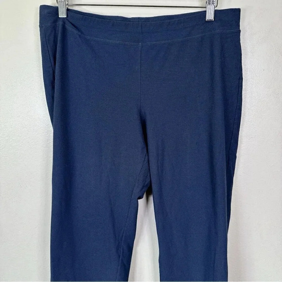 Eileen Fisher  Womens Size Large Blue Crepe Pull On Ankle Pant - Picture 3 of 13